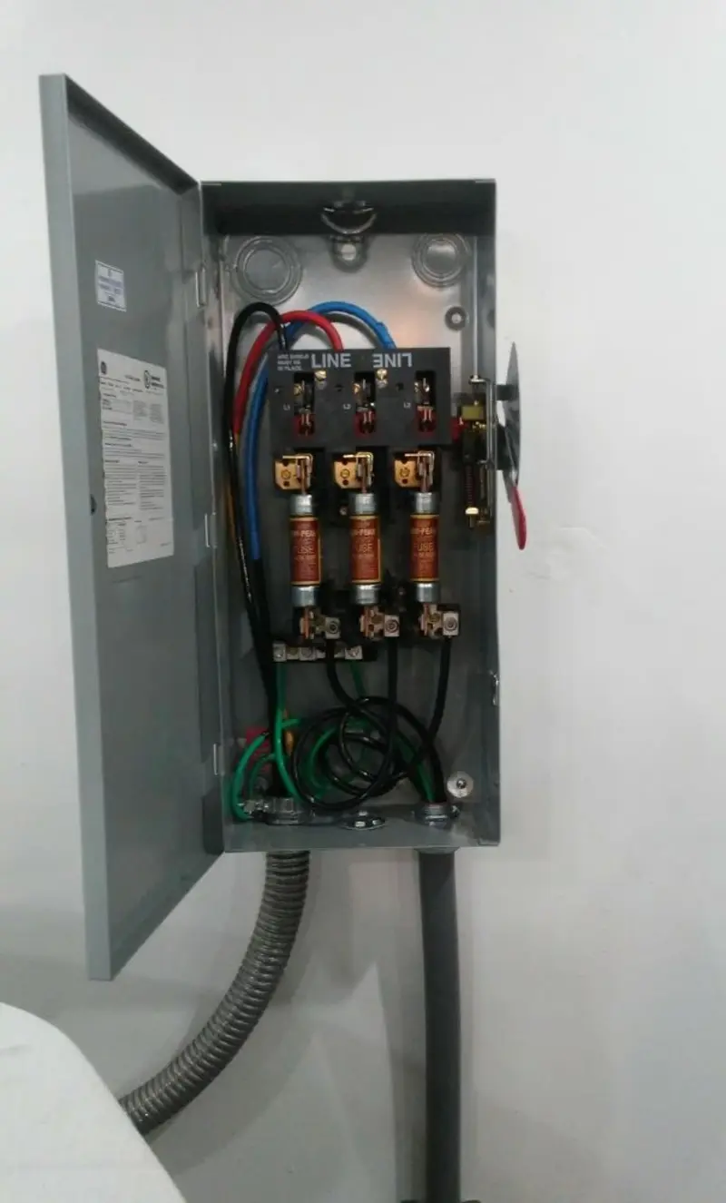 Three-phase disconnect switch installed for Electrical Wiring & Rewiring in Warm Beach