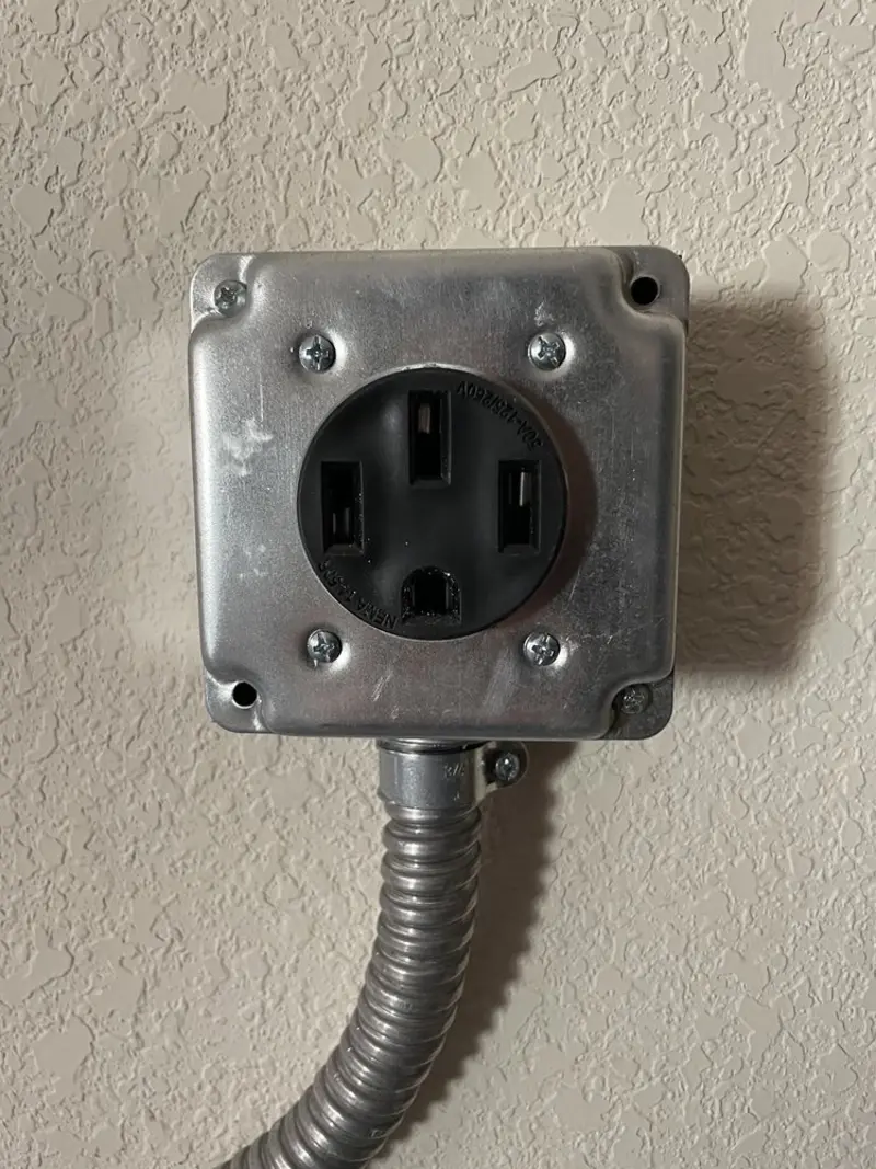 NEMA 14-50 outlet installed for Smart Home Electrical in Warm Beach